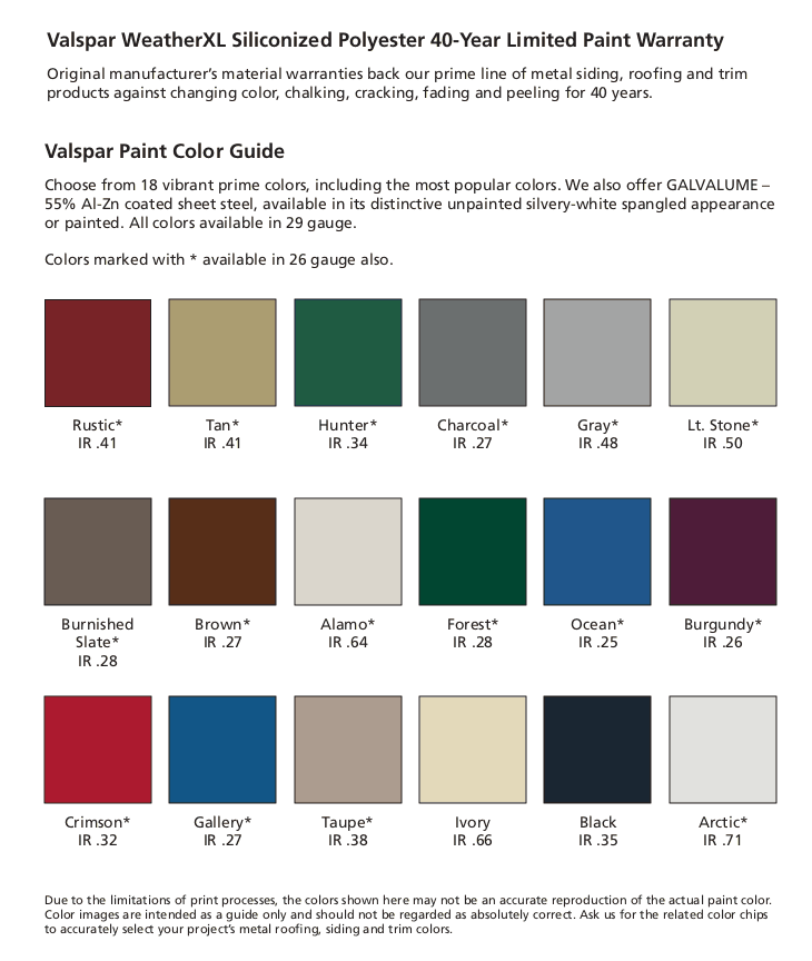 Legacy Barn Paint Guide